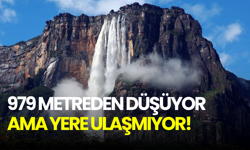 979 metreden düşüyor ama yere ulaşmıyor! Bu şelale görenleri şaşkına çeviriyor