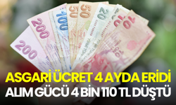 Asgari ücret 4 ayda eridi