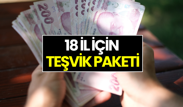 18 il için dev teşvik paketi açıklandı: 301 milyon TL destek verilecek