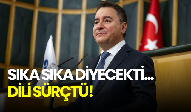 Ali Babacan kürsüde konuşma yaparken dili sürçtü: S*ke s*ke...