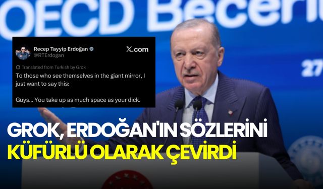 Grok, Erdoğan'ın sözlerini küfürlü olarak çevirdi