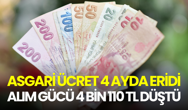 Asgari ücret 4 ayda eridi