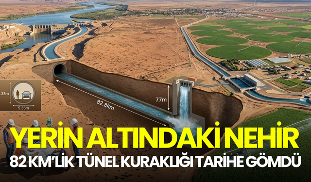 Çölün altına görünmez nehir kurdular: Suyu 82 kilometre taşıyor