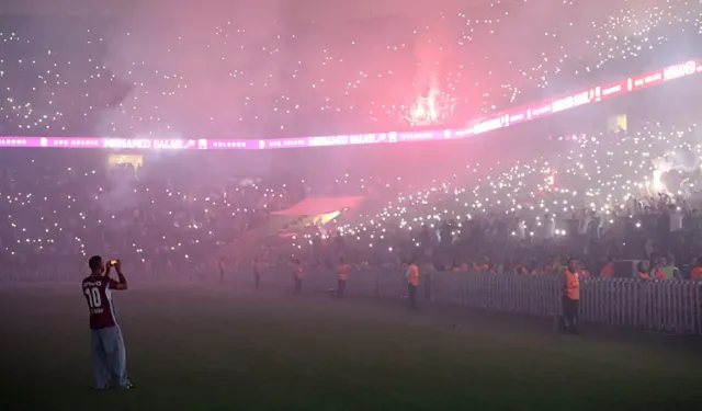 Trabzonspor Salah’ı böyle karşıladı: Telefonuyla o anları kaydetti
