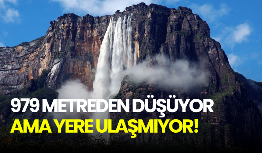979 metreden düşüyor ama yere ulaşmıyor! Bu şelale görenleri şaşkına çeviriyor