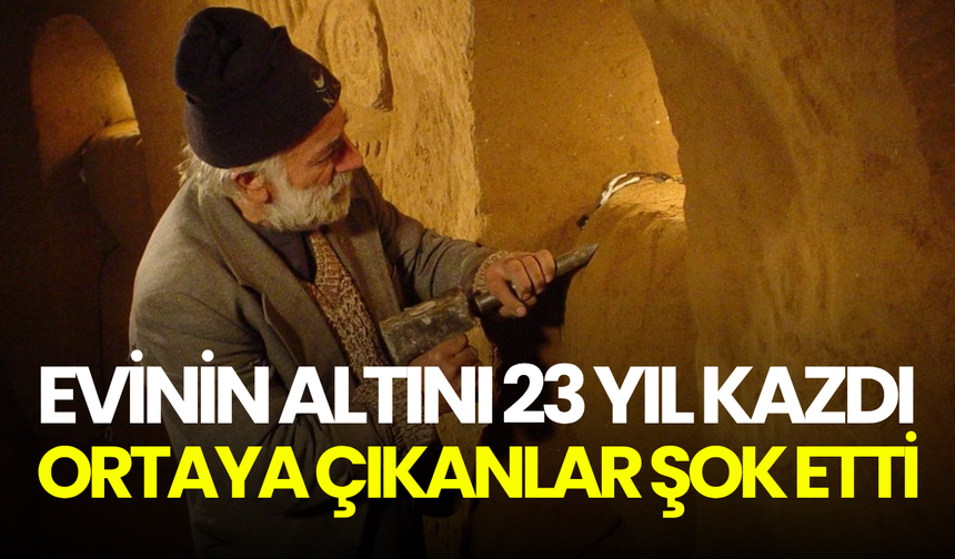 23 yıl boyunca evinin altını kazdı! Ortaya görenleri şaşkına çeviren yer altı tapınağı çıktı