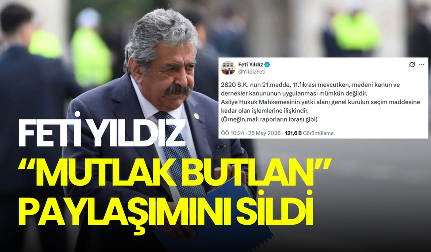 Feti Yıldız’dan dikkat çeken hamle! CHP paylaşımını kısa sürede sildi